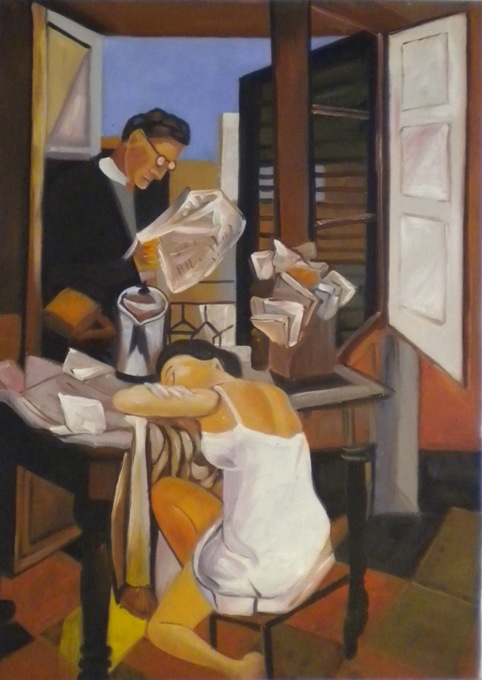 store falso d'autore Balcony di Renato Guttuso